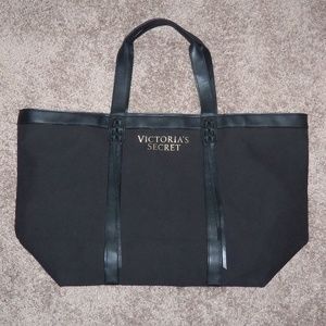 Victoria's Secret Black Canvas Tote!!!